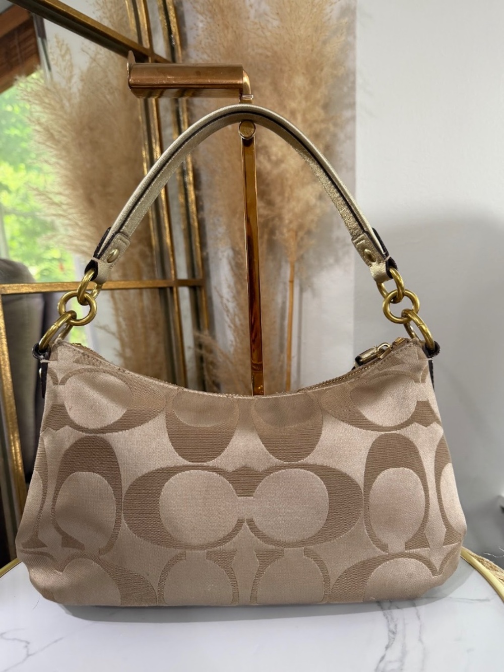 Coach Poppy Daisy Pop C Appliqué Hobo Shoulder Bag Vintage Y2K Purse F20029 - Picture 3 of 14